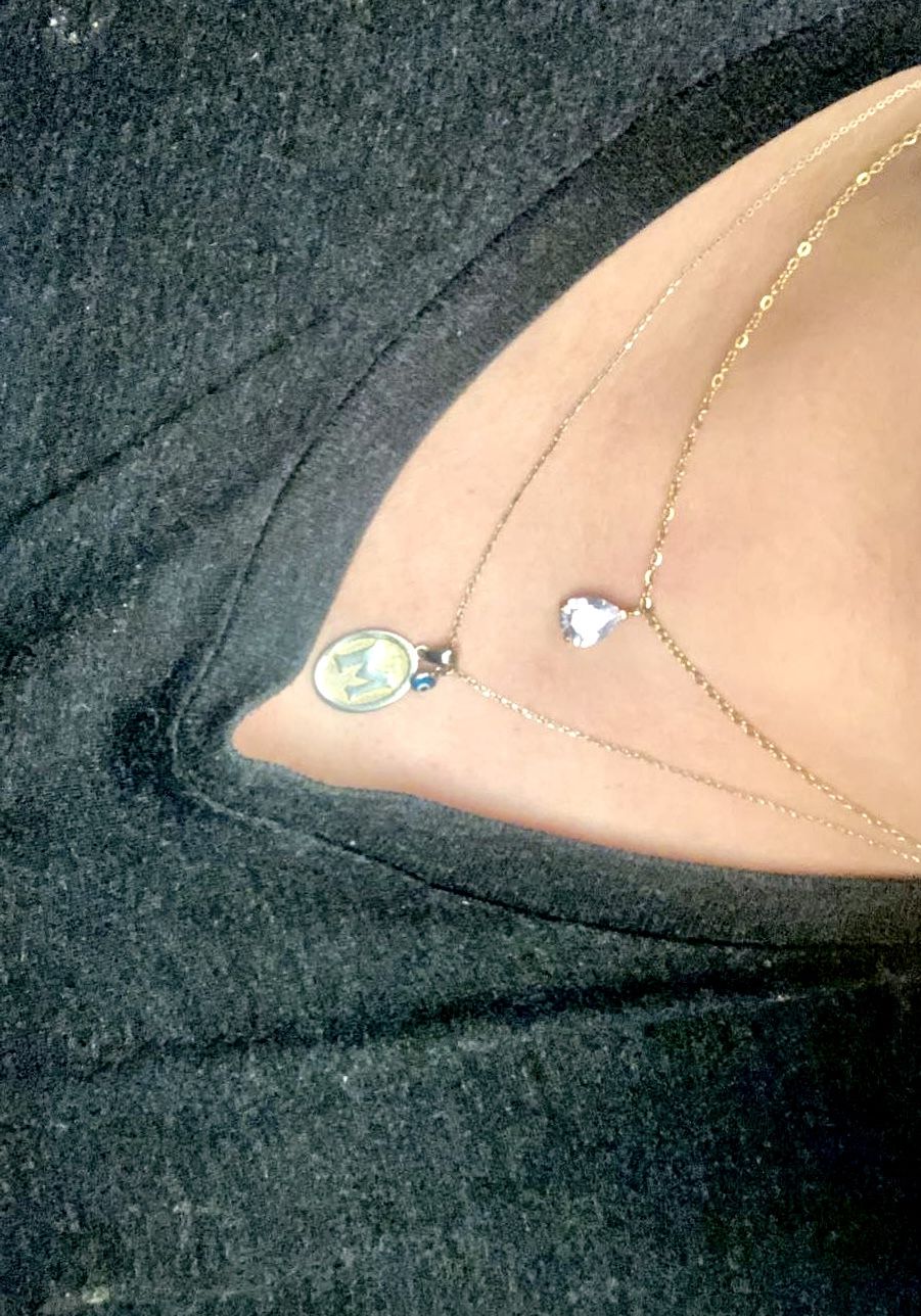 Customer photo review of Teardrop Halskette | 18K vergoldet