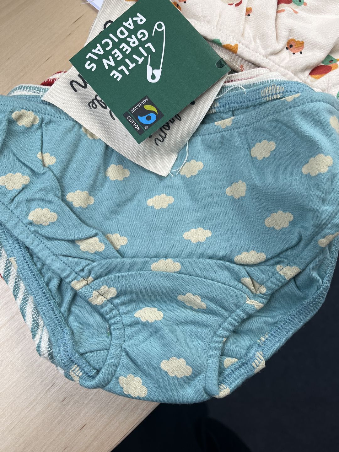 Customer photo review of Fluffy Cloud Organic Underwear Set - 3 Pack