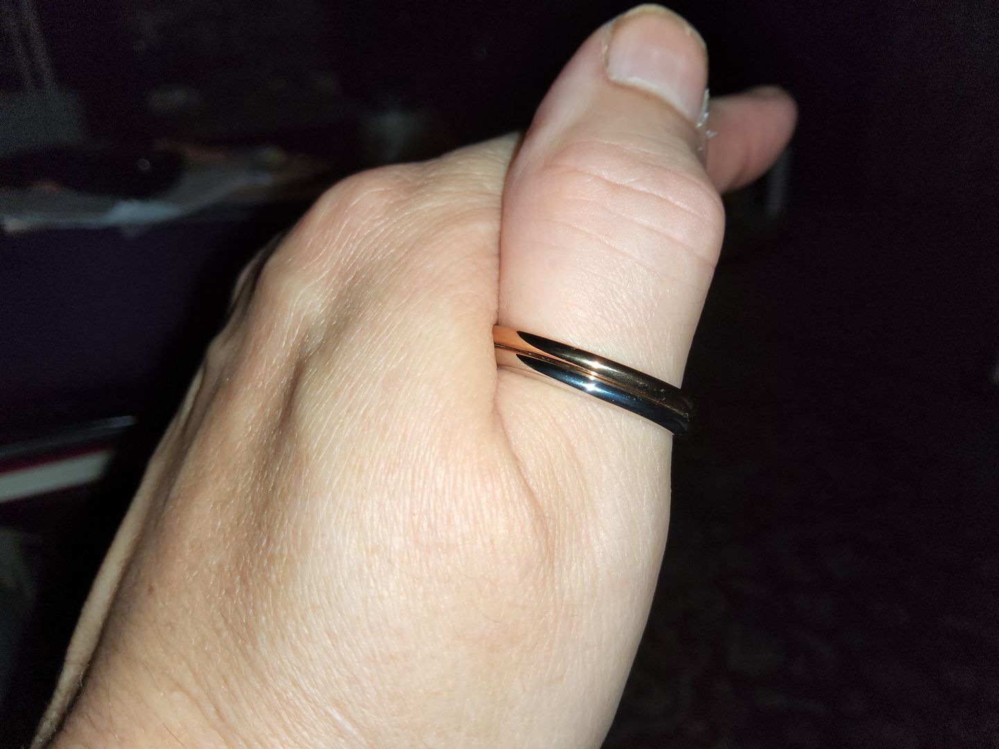 Customer photo review of Rose Gold 2mm Wonder Ring