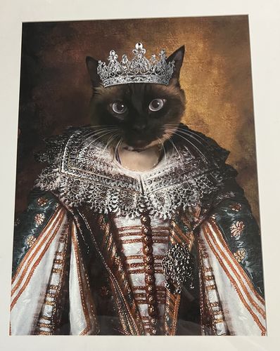 Customer photo review of The Queen - Custom Vintage Pet Portrait
