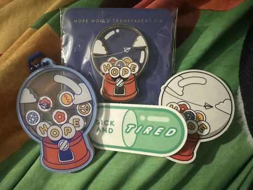 Customer photo review of Hope World Shaker Keychain