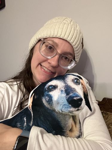 Customer photo review of Create A Custom Dog Pillow