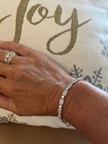 Customer photo review of Art Deco CZ Tennis Bracelet in Sterling Silver