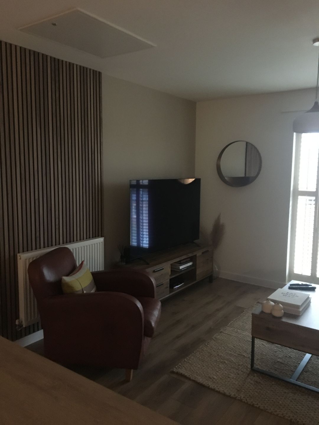 Customer photo review of SlatWall Acoustic Walnut