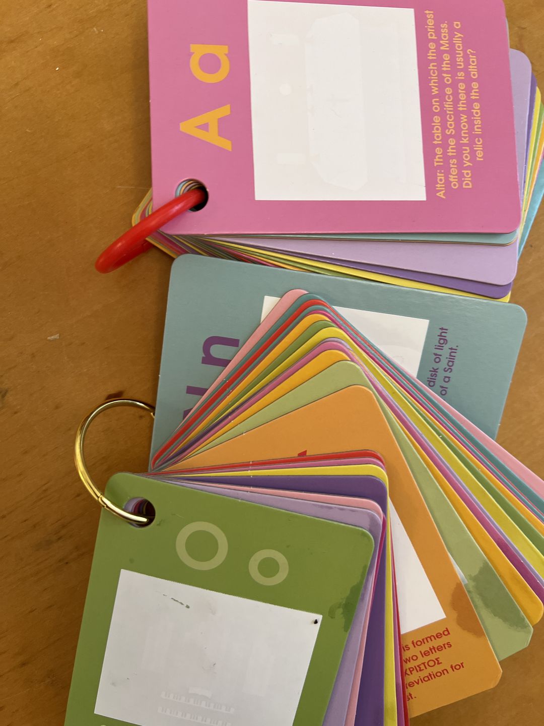 Customer photo review of Catholic Church Alpha-Wet Water Reveal Cards