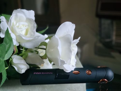 Customer photo review of Piastra per capelli portatile PinkStyle® BLACK EDITION