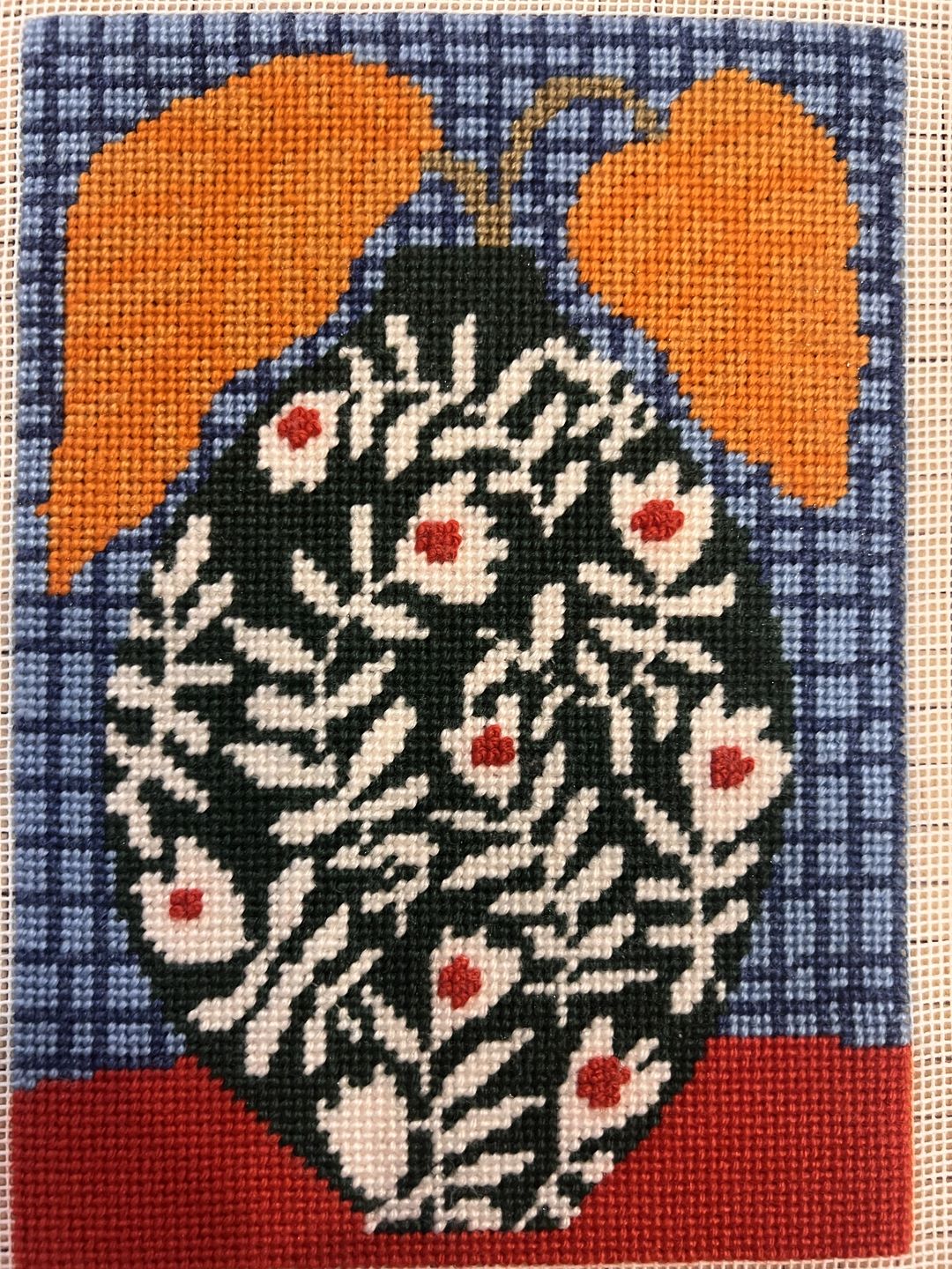 Customer photo review of Dot Pot Needlepoint Kit