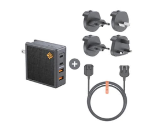 Customer photo review of 100W USB-C GaN Charger + International adapters + Extension Cord