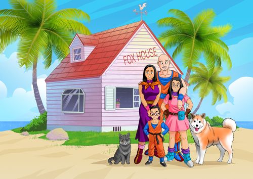 Customer photo review of Caricature dessinée à la main: Portrait Dragon Ball Z