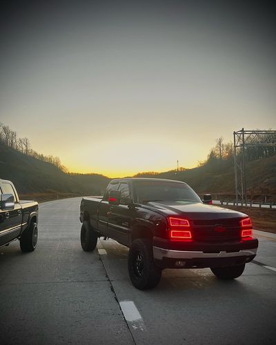 Customer photo review of 03-06 Chevy Silverado halo headlight kits with bluetooth control