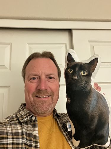 Customer photo review of Create A Custom Cat Pillow