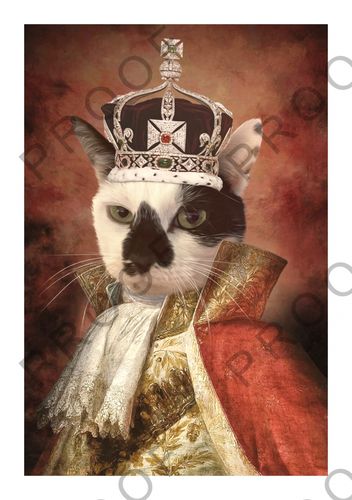 Customer photo review of The King - Custom Vintage Pet Portrait