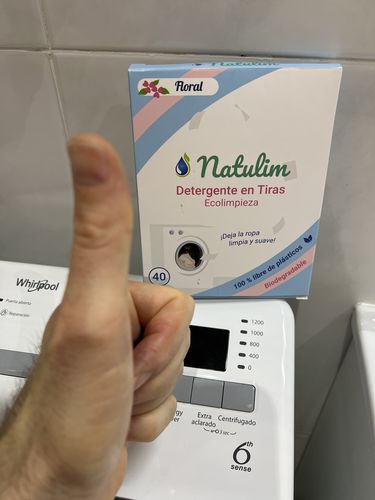 Customer photo review of Eco-Tiras de Detergente 40 lavados Natulim