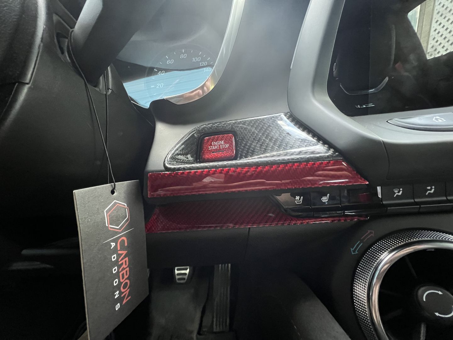 Customer photo review of Start/Stop Button Surround Trim Cover for 2016-2023 6th Gen Chevy Camaro
