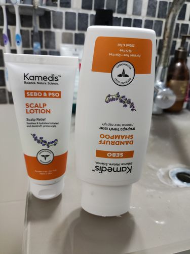 Customer photo review of ערכה דו שלבית לטיפול בקשקשים | SEBO DANDRUFF KIT