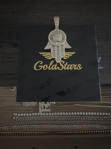 Customer photo review of "Hamsa Hand" Gold Diamond Pendant