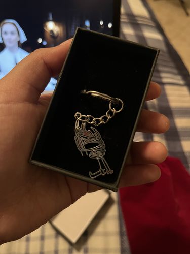 Customer photo review of Kids Drawing Keychain, Memorial Keychain For Mom, Father, Couple, Kids