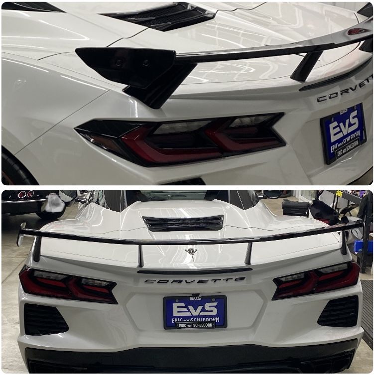 Customer photo review of Chevrolet Corvette C8 Rear Trunk Spoiler High Wing