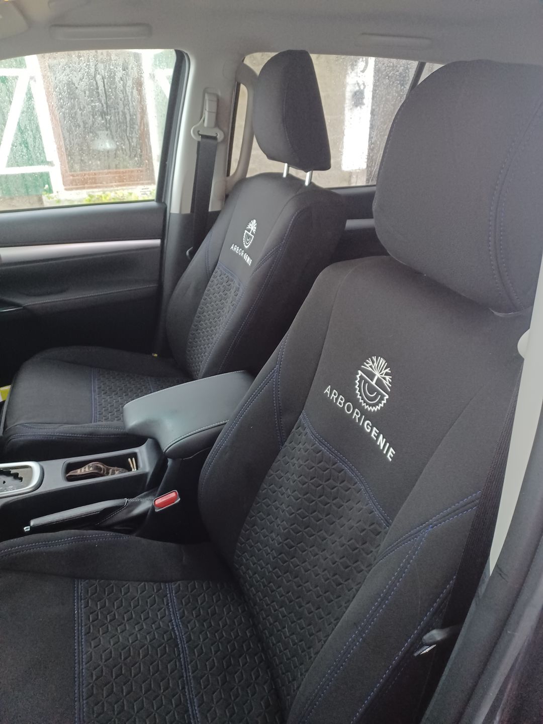 Customer photo review of Toyota HiLux 8th Gen Premium Neoprene 2x Front Seat Covers (Made to Order)