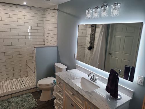 Customer photo review of Beatrice - Specchio bagno 100x70cm