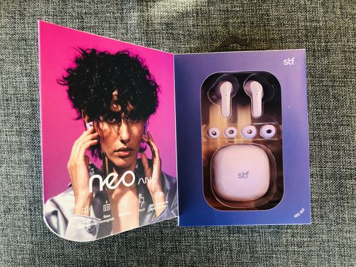 Customer photo review of Audífonos inalámbricos True Wireless | STF Neo Anc | Cancelación de ruido Lila