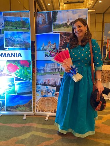 Customer photo review of Mythri Sky Blue Festive Maxi