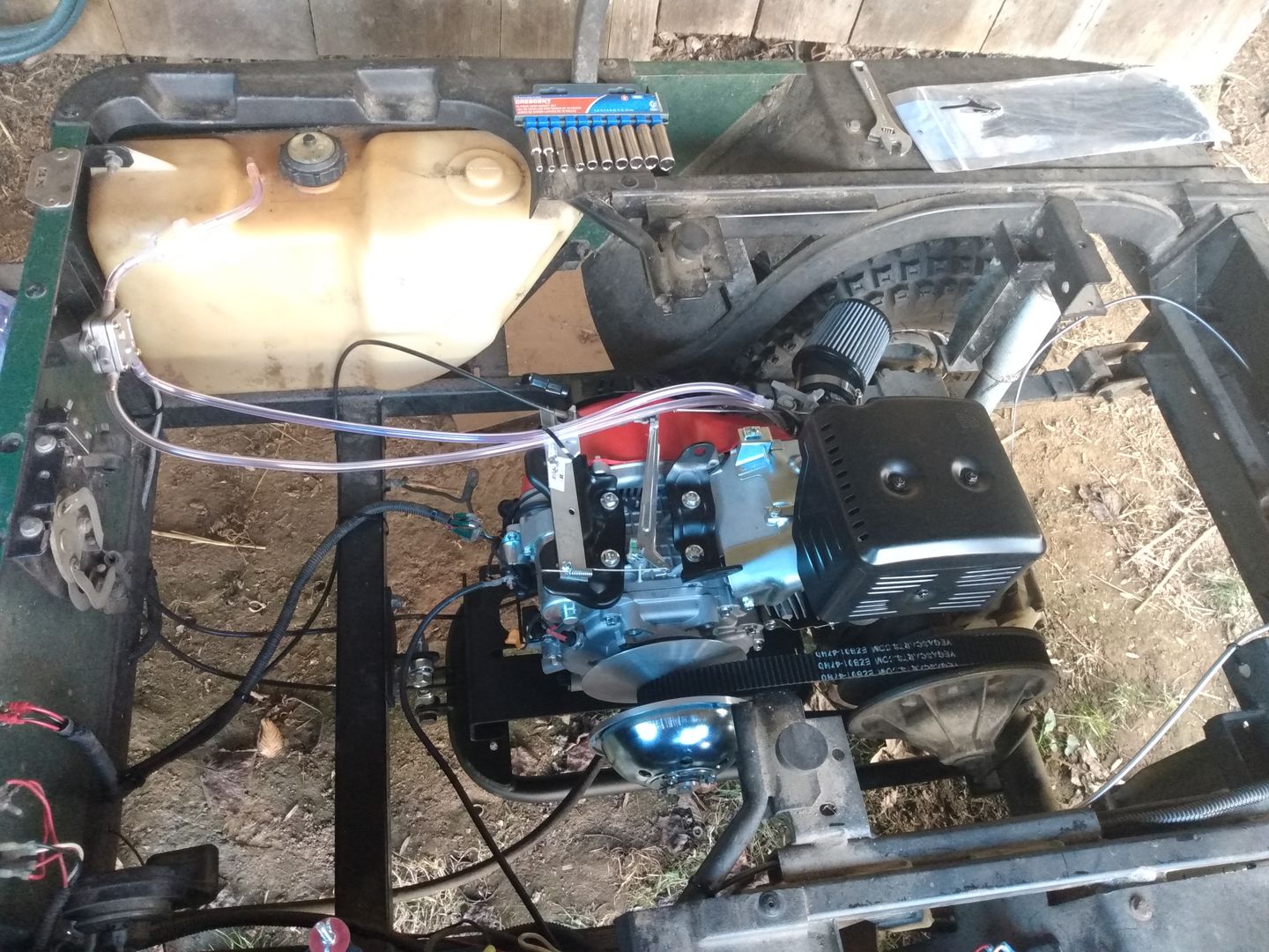 Customer photo review of Predator 13hp Installation Kit for 1994-2008 EZGO TXT & Medalist