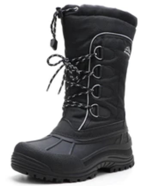 Customer photo review of Aleader Men’s Insulated Waterproof Winter Snow Boots - Black/Lace