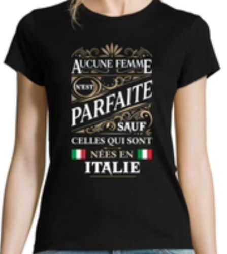 Customer photo review of T-shirt Femme Femme née en Italie