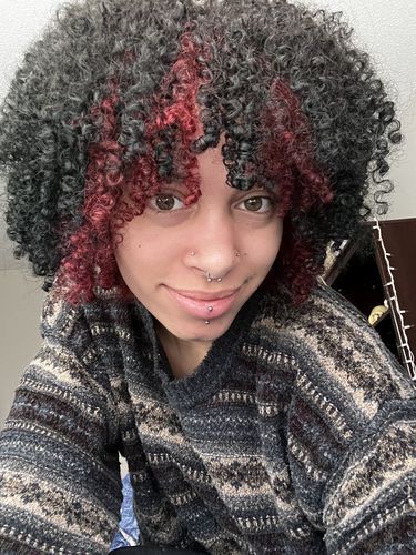 Customer photo review of Anodized Titanium Curved Barbell