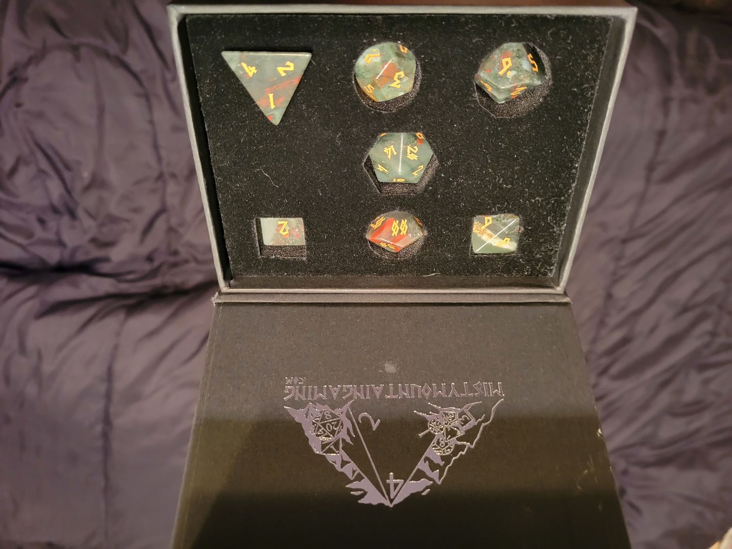 Customer photo review of AFRICAN BLOODSTONE STONE DICE SET