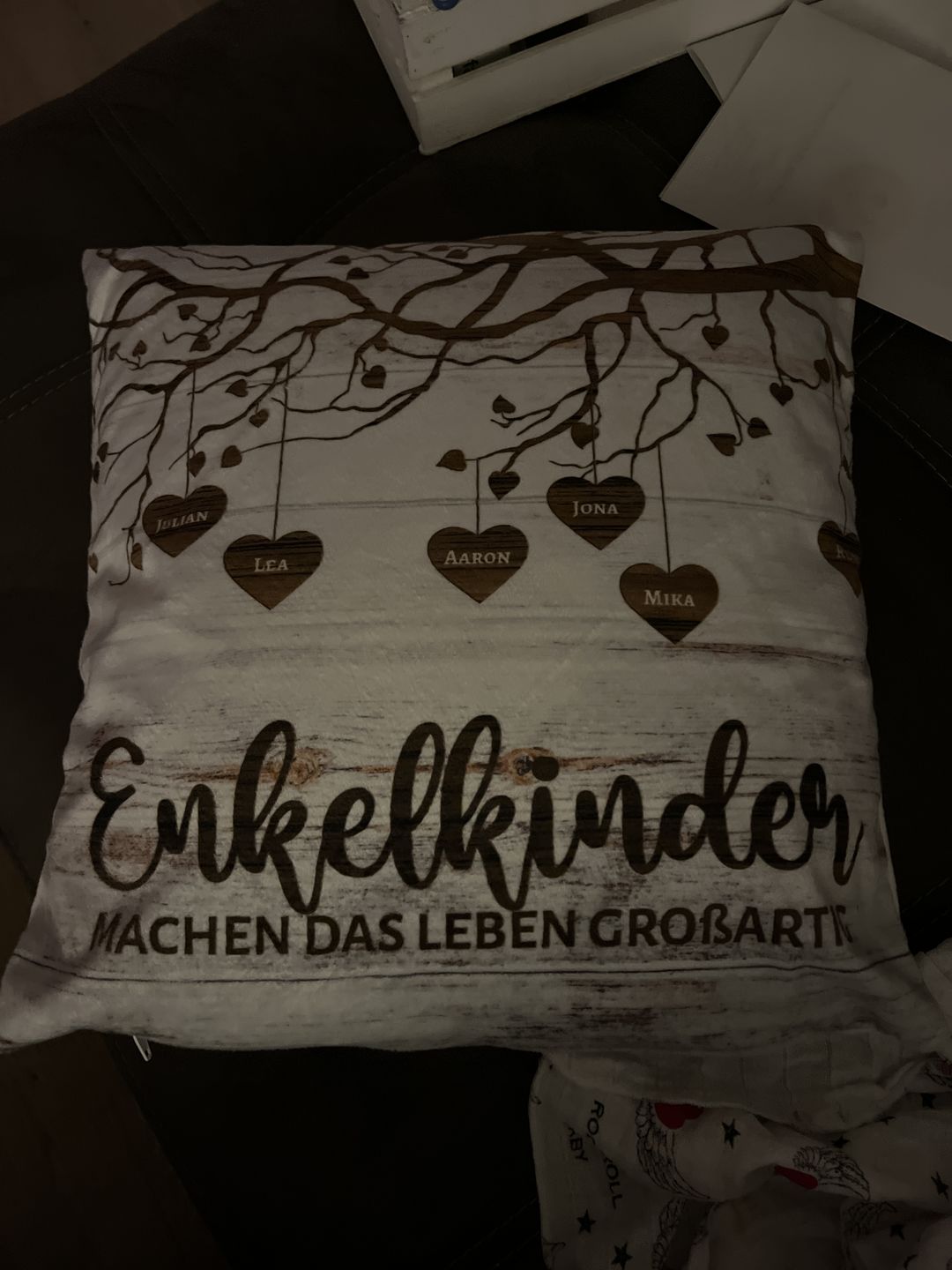 Customer photo review of Meine Enkelkinder - Großeltern-Kissen