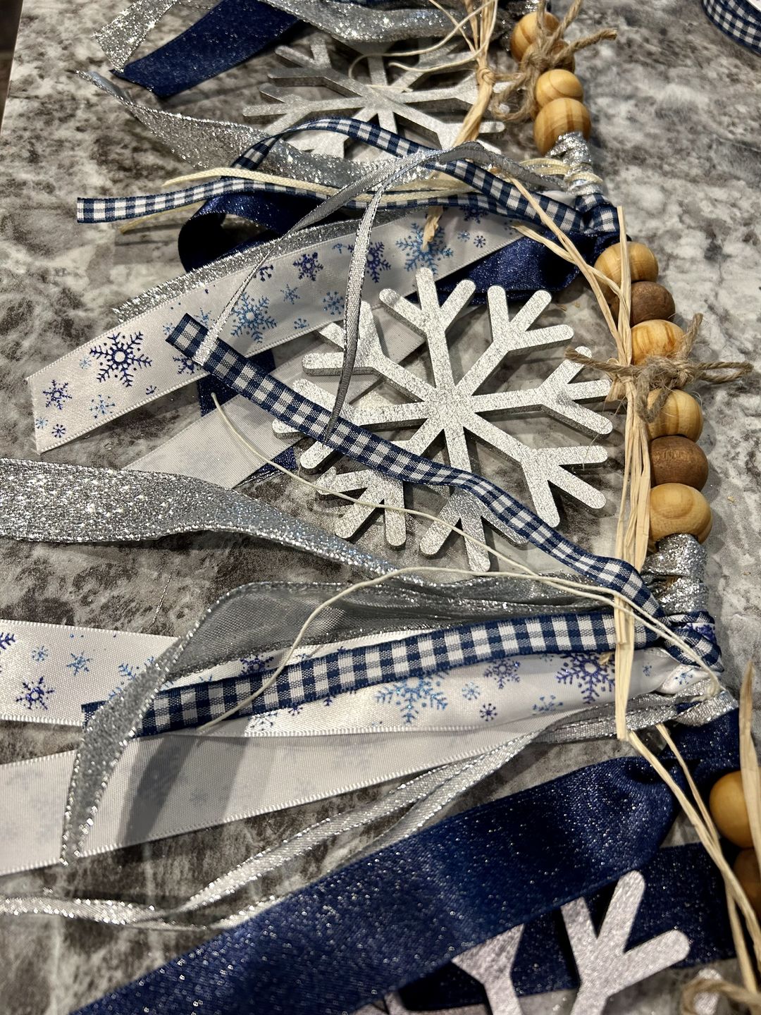Customer photo review of Unfinished Wood Simple Snowflake Shape - Winter Decor - Craft - up to 24" DIY