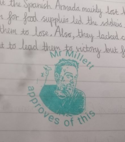 Customer photo review of Self-Inking Face Stamp