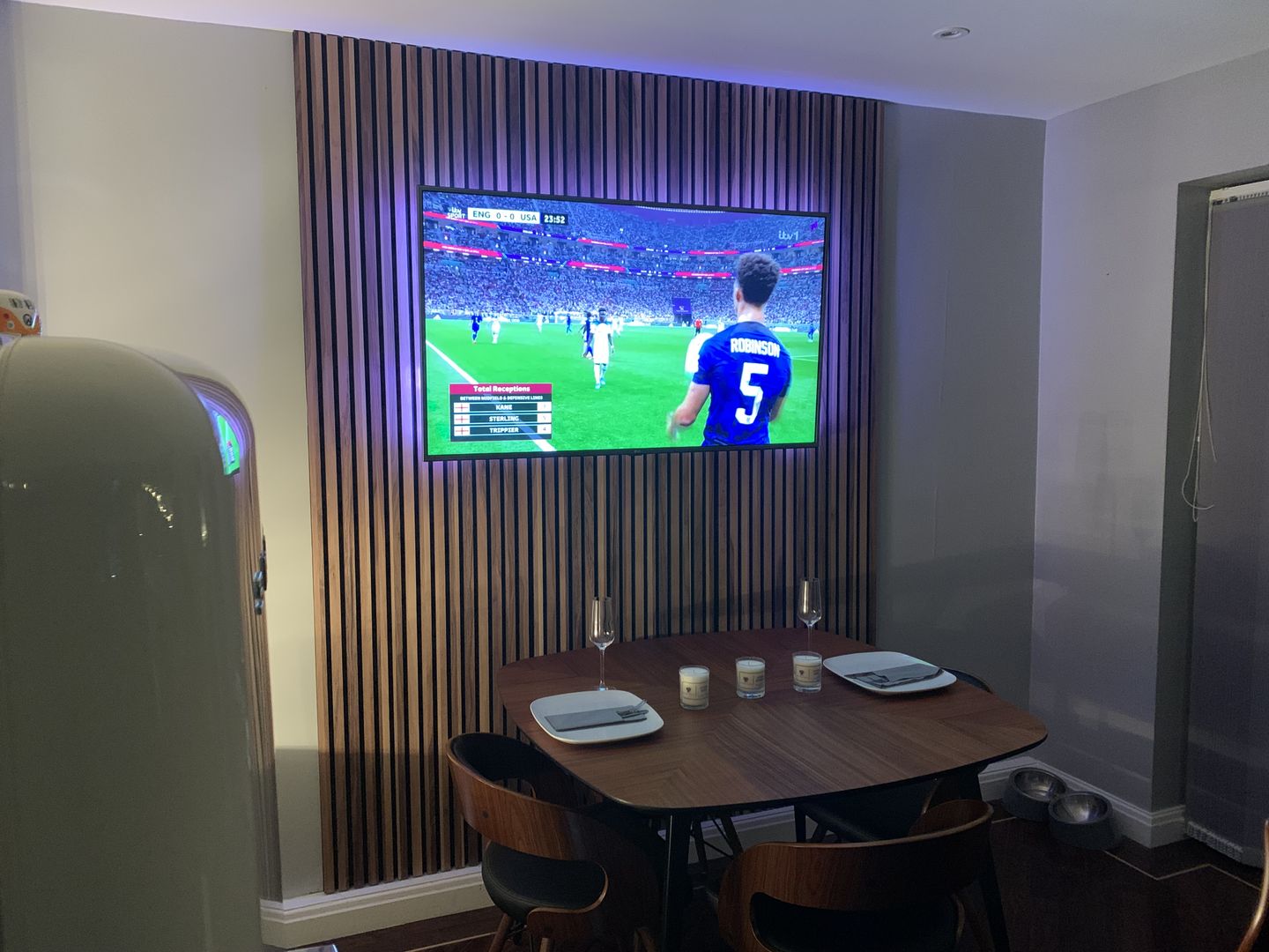 Customer photo review of SlatWall Acoustic Deep Walnut
