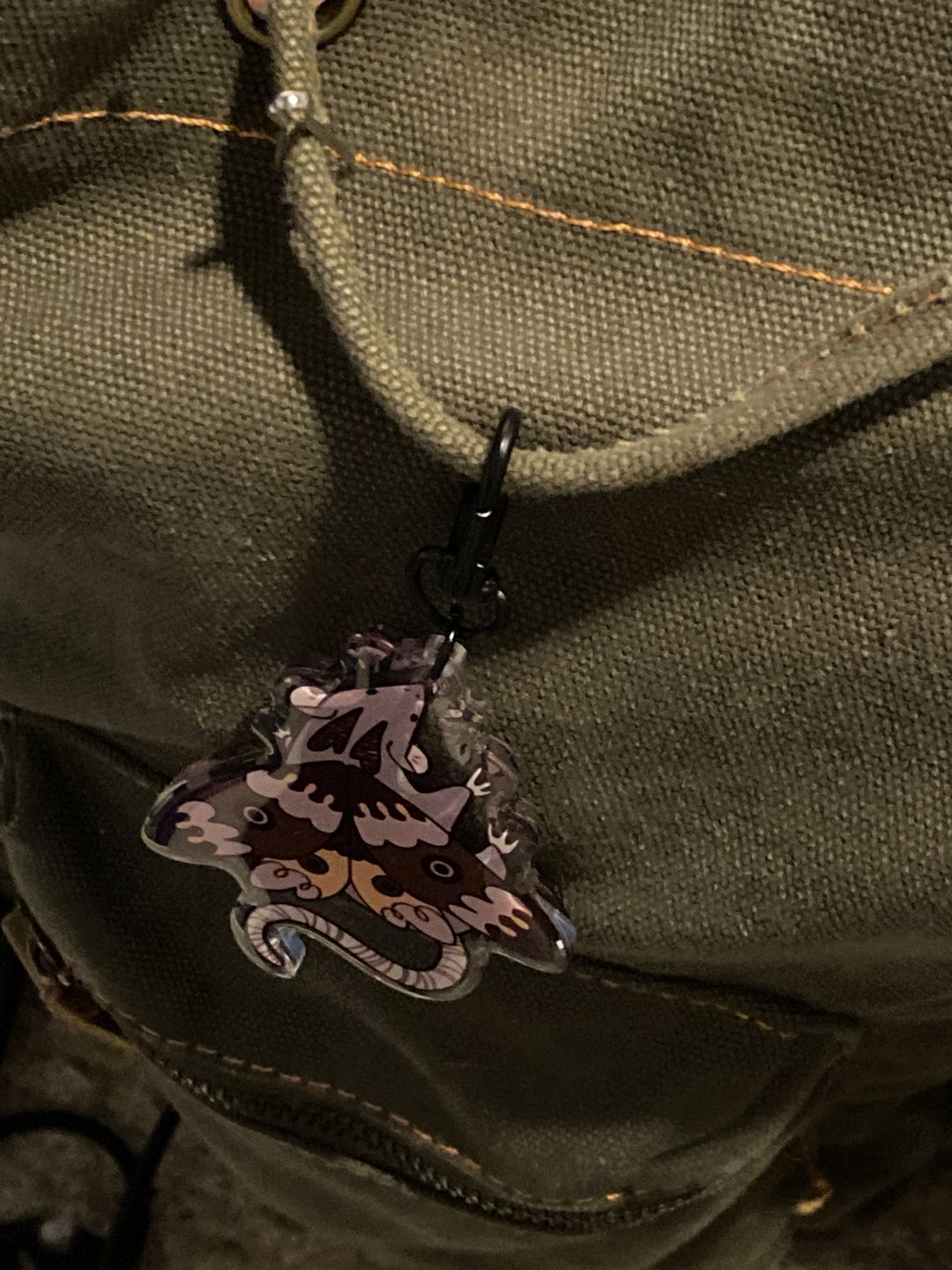 Customer photo review of Moth Rat Keychain