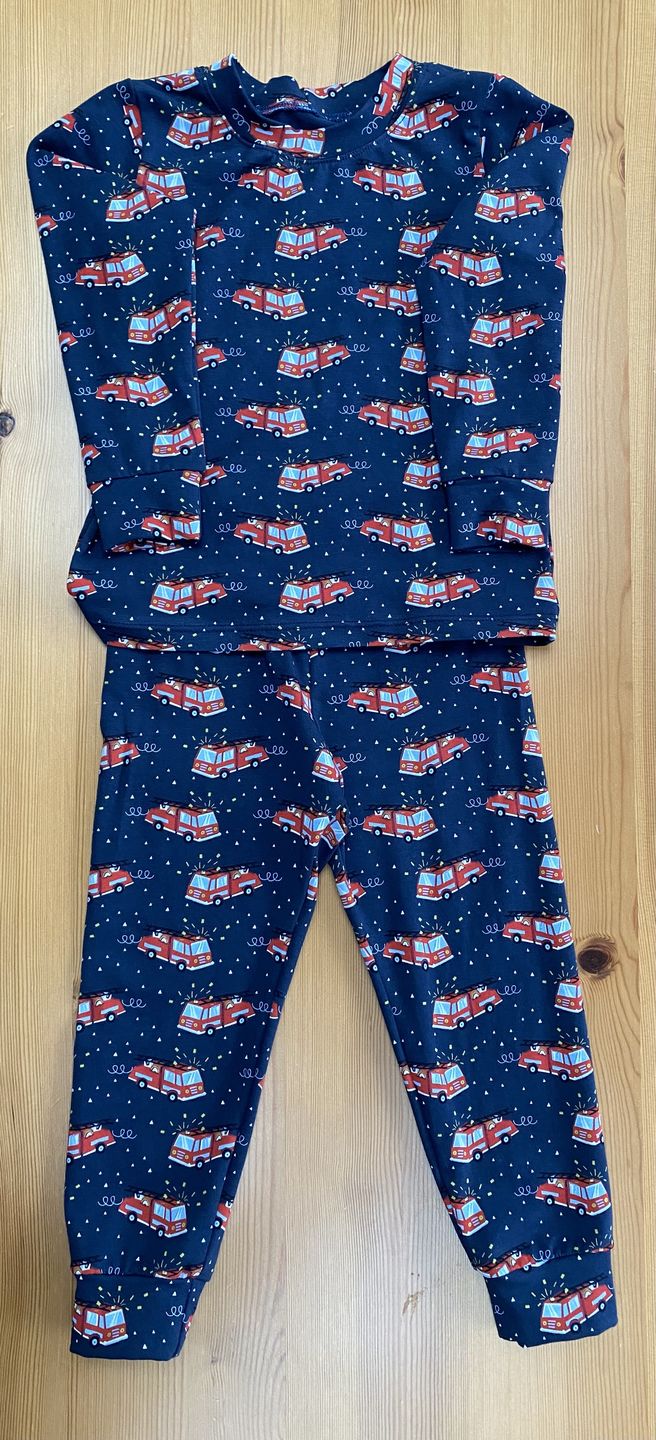 Customer photo review of Fire Engines Cotton Jersey Fabric