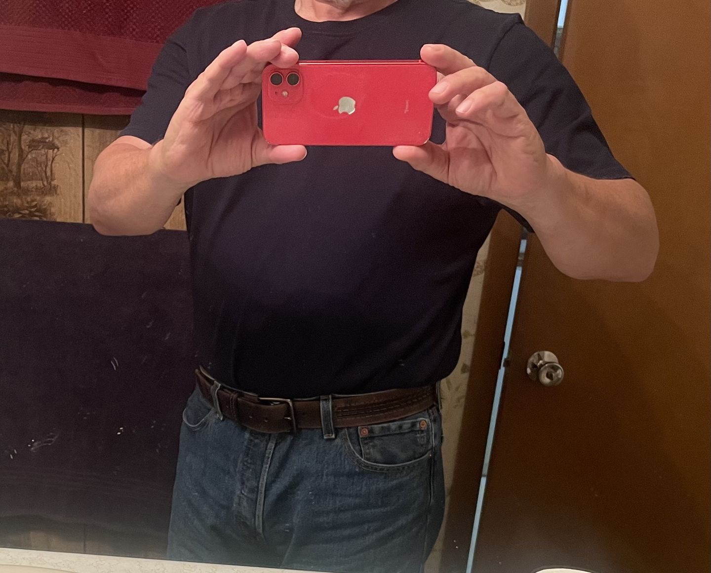 Customer photo review of The Pinnacle Belt - Brown 100 % Premium Leather Belt