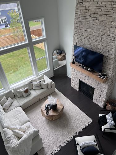Customer photo review of SKY LINEN DELUXE PLUSH MODULAR 5 PIECE SECTIONAL