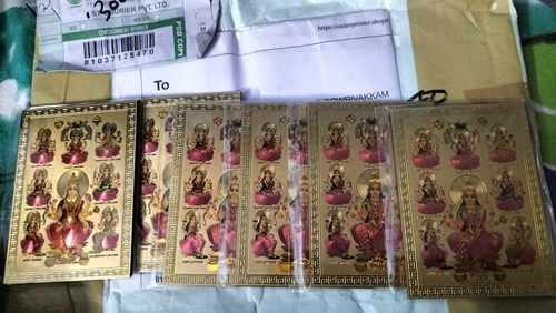 Customer photo review of Astalakshmi gold foil magnet