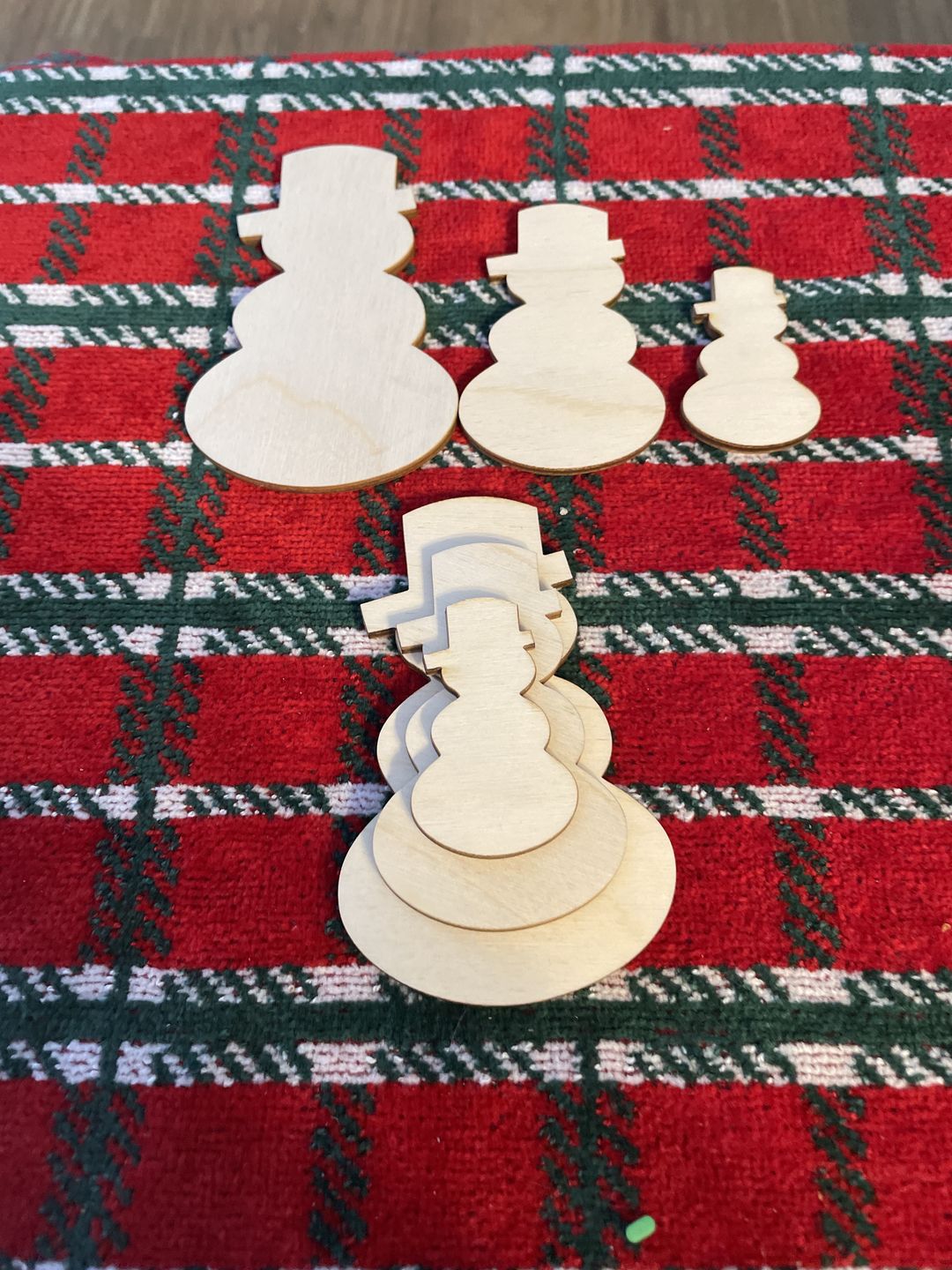 Customer photo review of Unfinished Wood Snowman Silhouette - Craft- up to 24" DIY