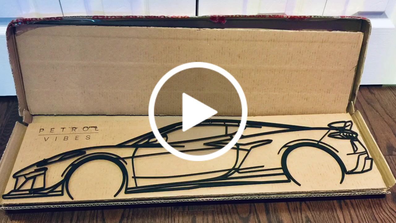Customer video review of Corvette C8 Z06 Detailed Silhouette Metal Wall Art