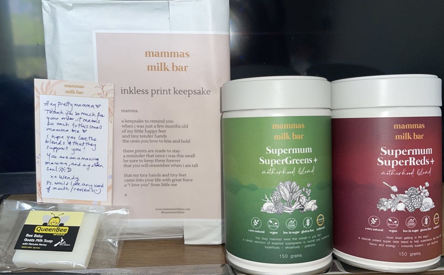 Customer photo review of Mammas Milk Bar Inkless Print Keepsake