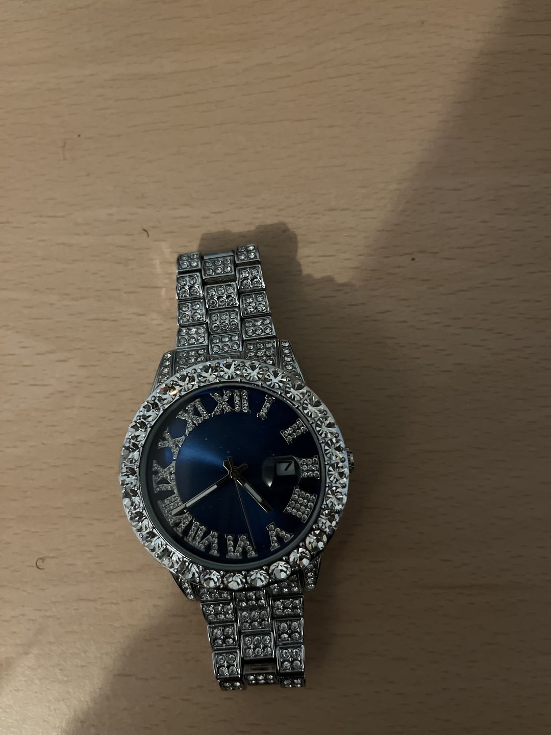 Customer photo review of Sapphire Numeral Dial Diamond Simulant Watch - Silver