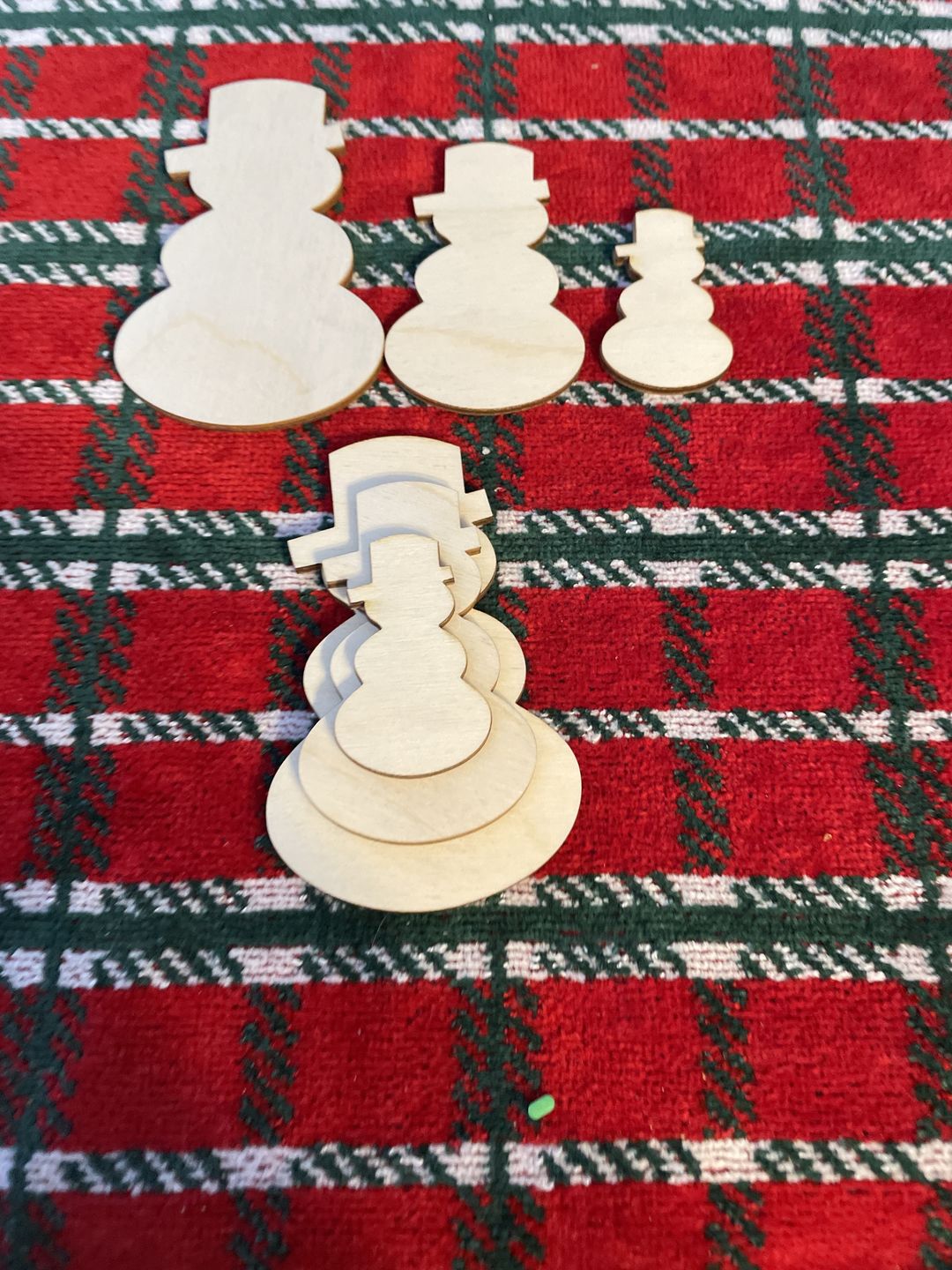 Customer photo review of Unfinished Wood Snowman Silhouette - Craft- up to 24" DIY