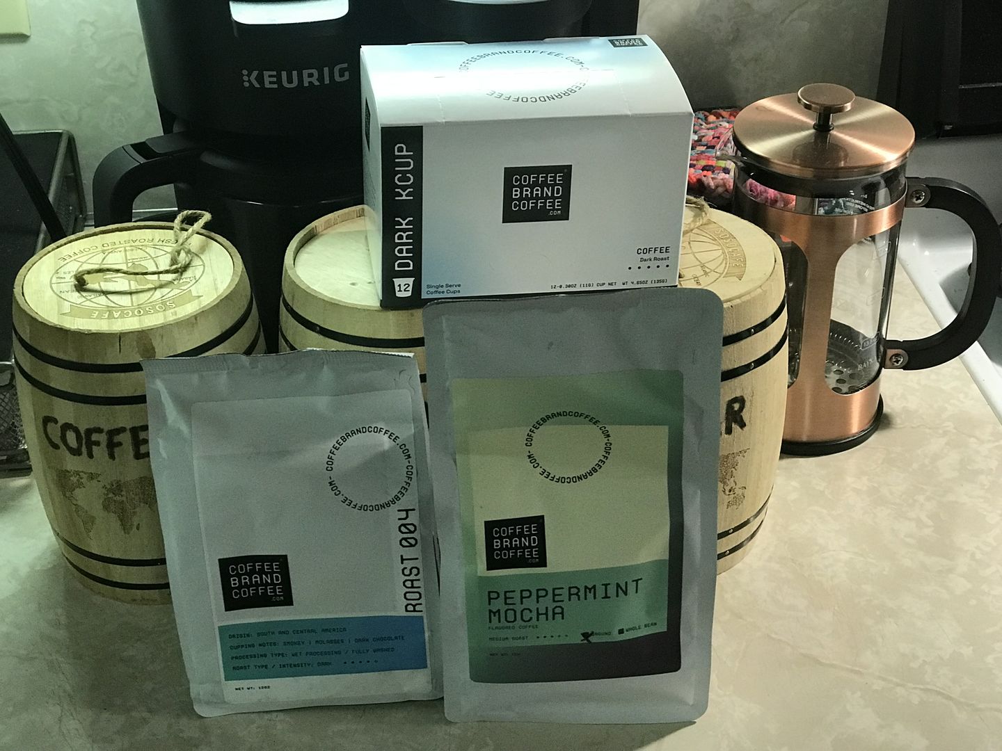 Customer photo review of Dark Roast Kcups
