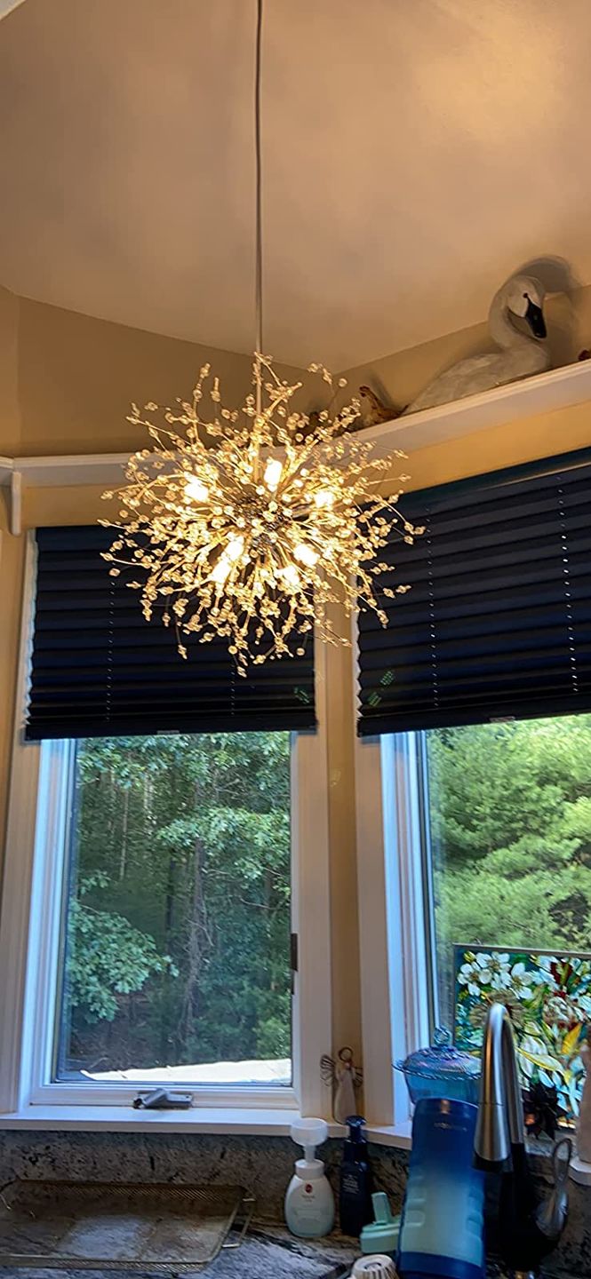 Customer photo review of Luxury 8-Light Sputnik Firework Chandelier