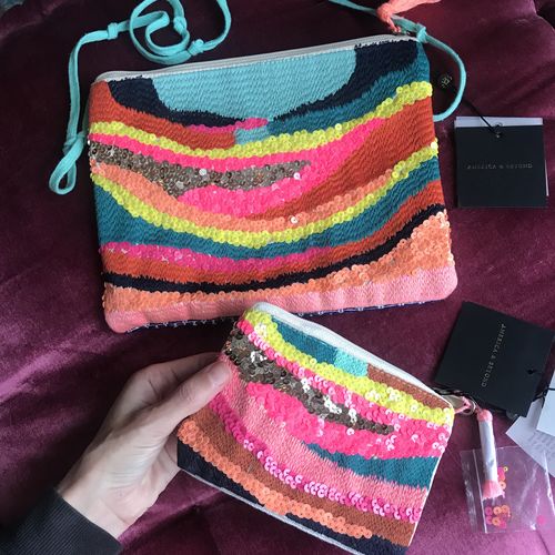 Customer photo review of Daphne Embellished Crossbody Pouch