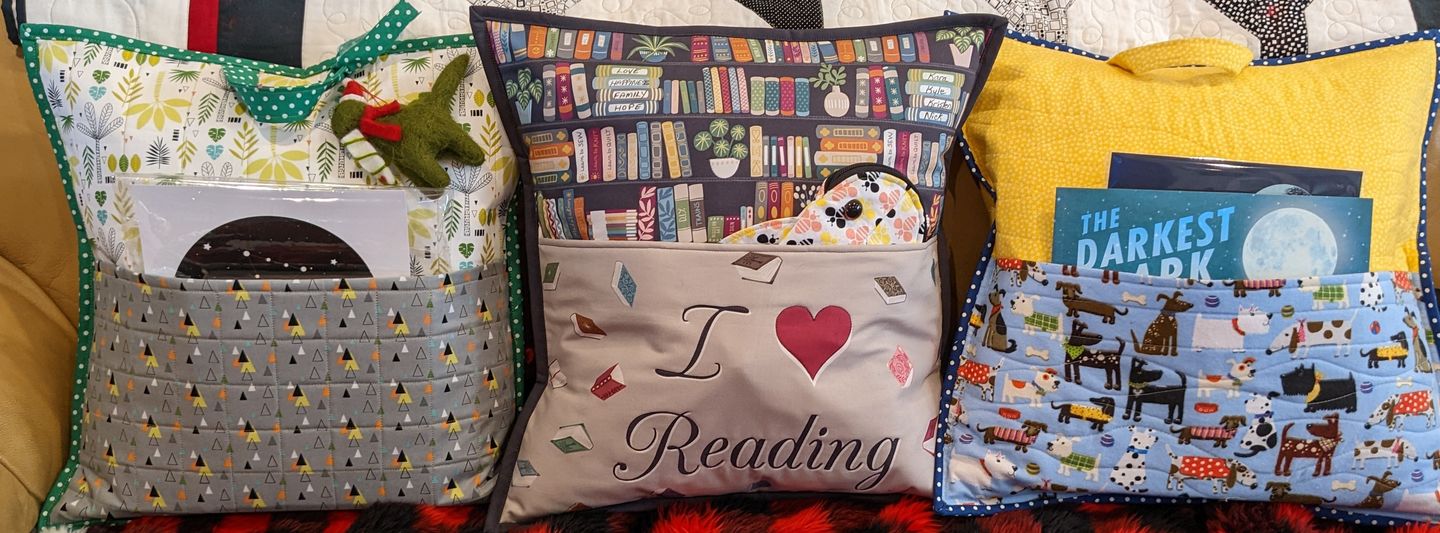 Customer photo review of Reading Pillow / Pocket Book Pillow Pattern in Two Sizes | Digital PDF Pattern