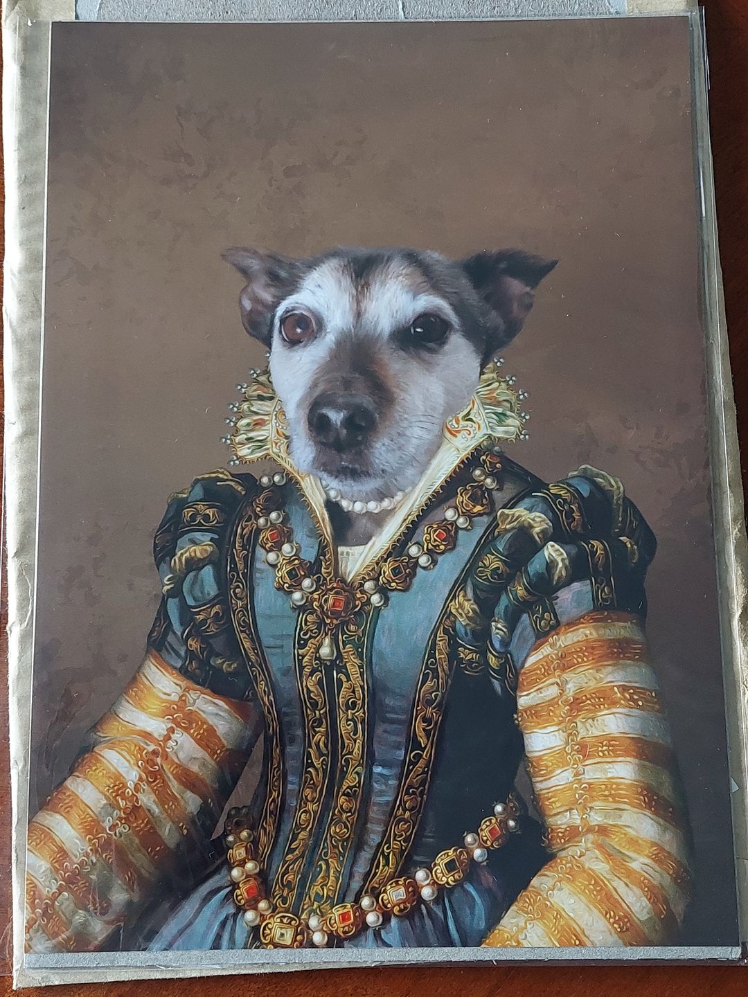 Customer photo review of The Pearl Princess: Custom Pet Portrait